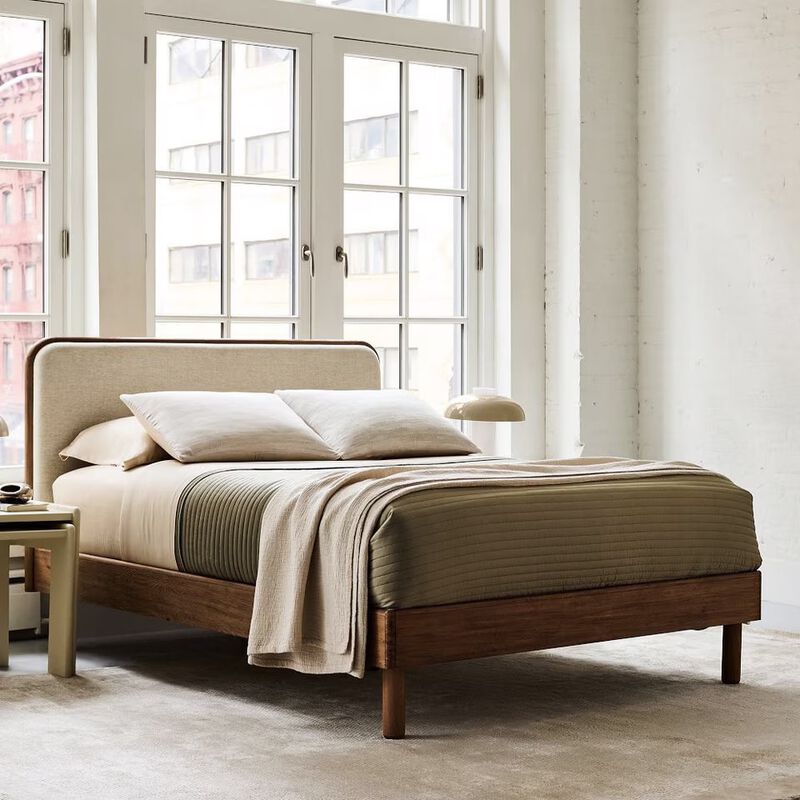 West Elm Miles Wood & Upholstered Bed - King image number 3